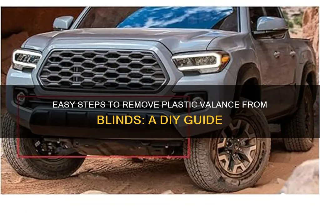 how to remove the plastic valance on blinds
