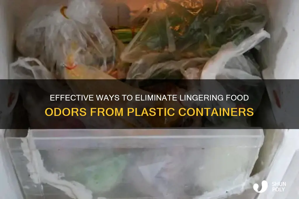 how to remove the scent of food from plastic