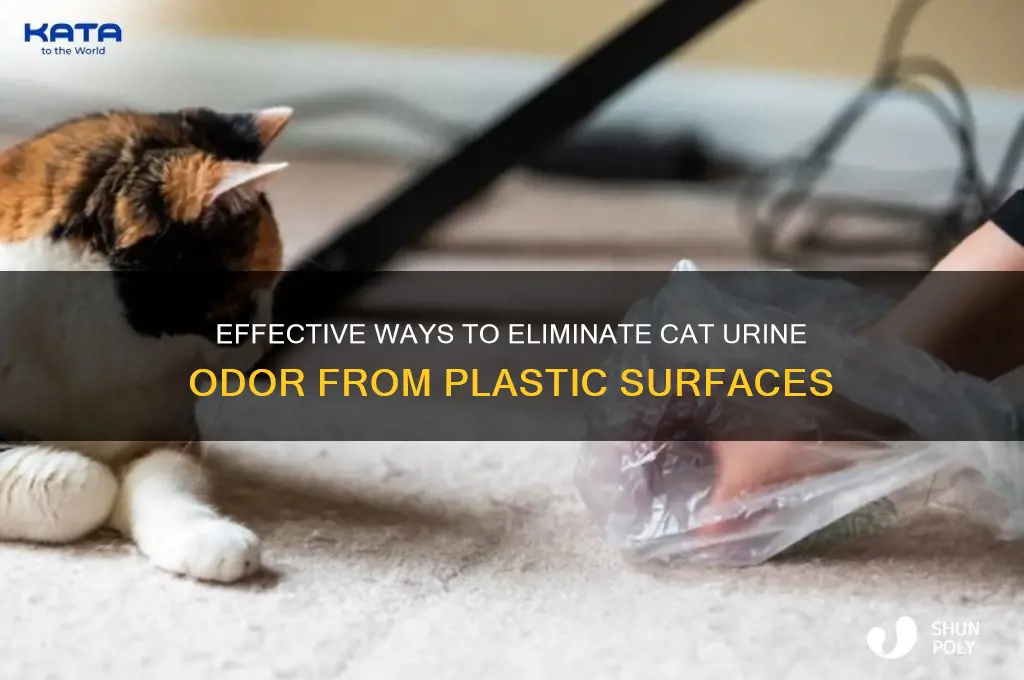 how to remove the smell of cat urine from plastic
