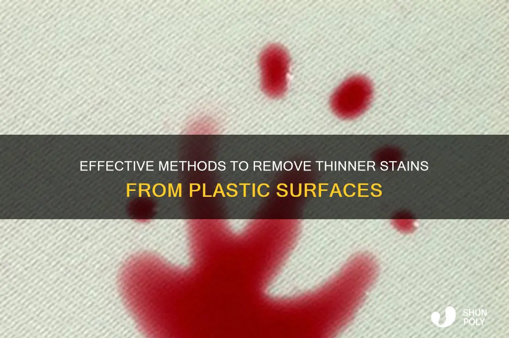 how to remove thinner stains from plastic