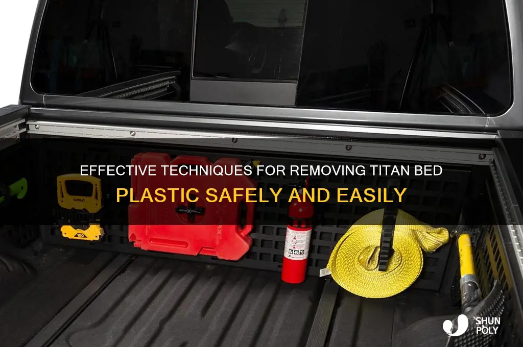 how to remove titan bed plastic