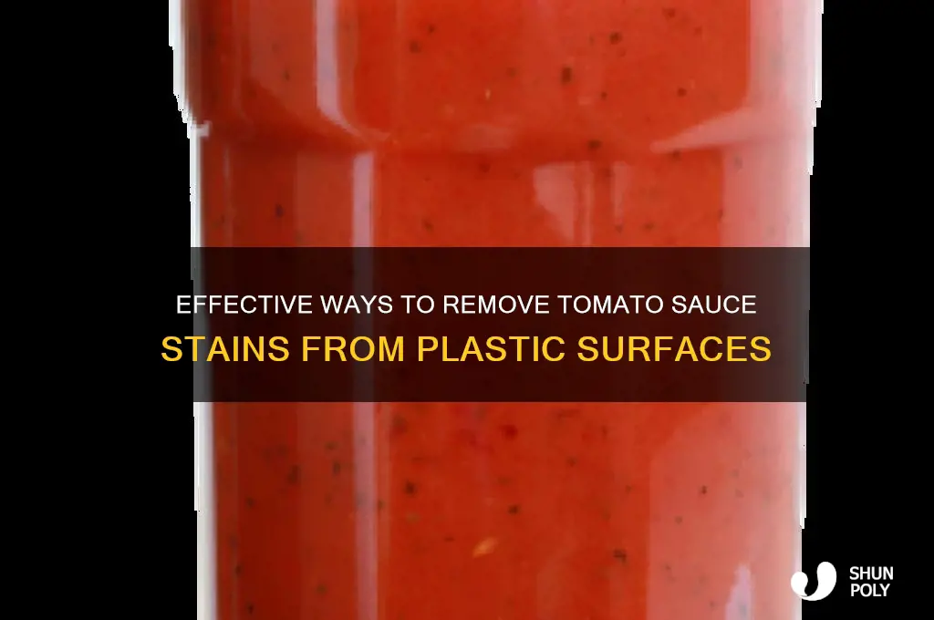 how to remove tomato sauce from plastic