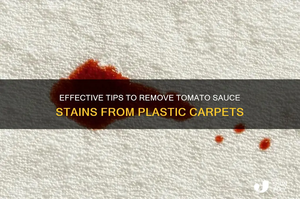 how to remove tomato sauce stain from plastic carpet