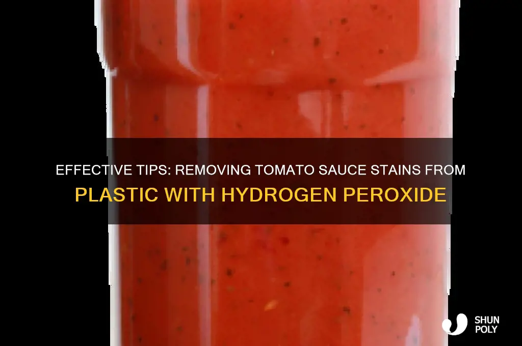 how to remove tomato sauce stains from plastic hydrogen peroxide