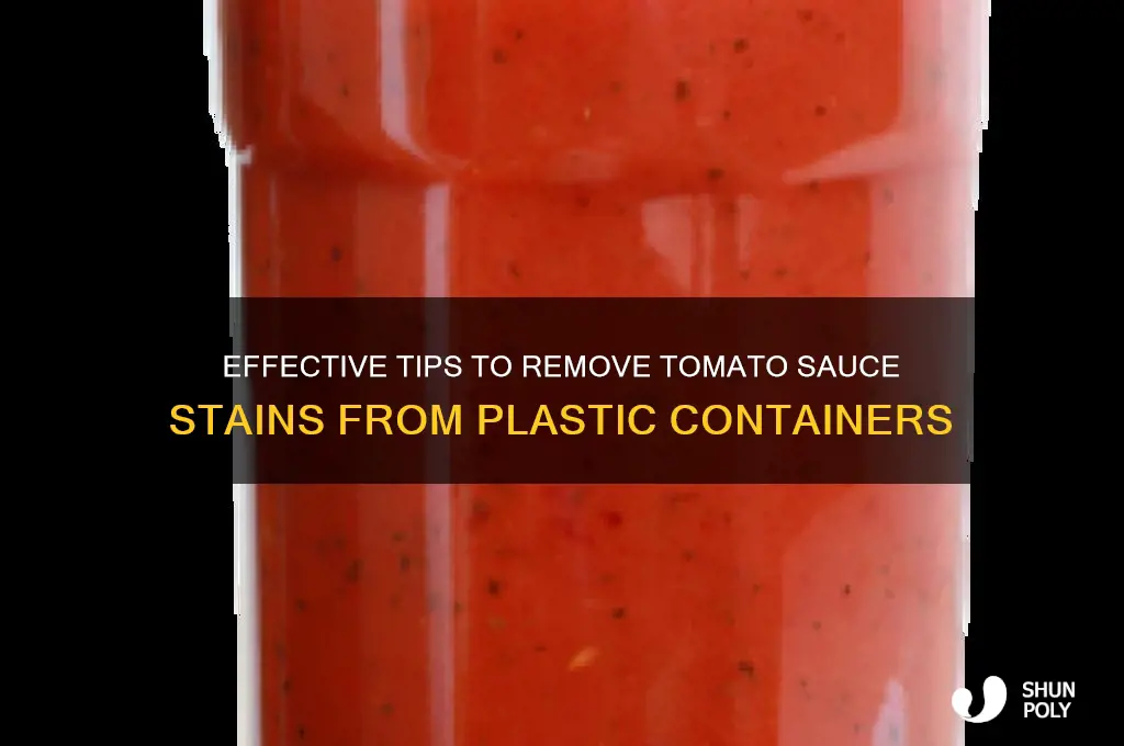 how to remove tomato sauce stains from plastic storage containers