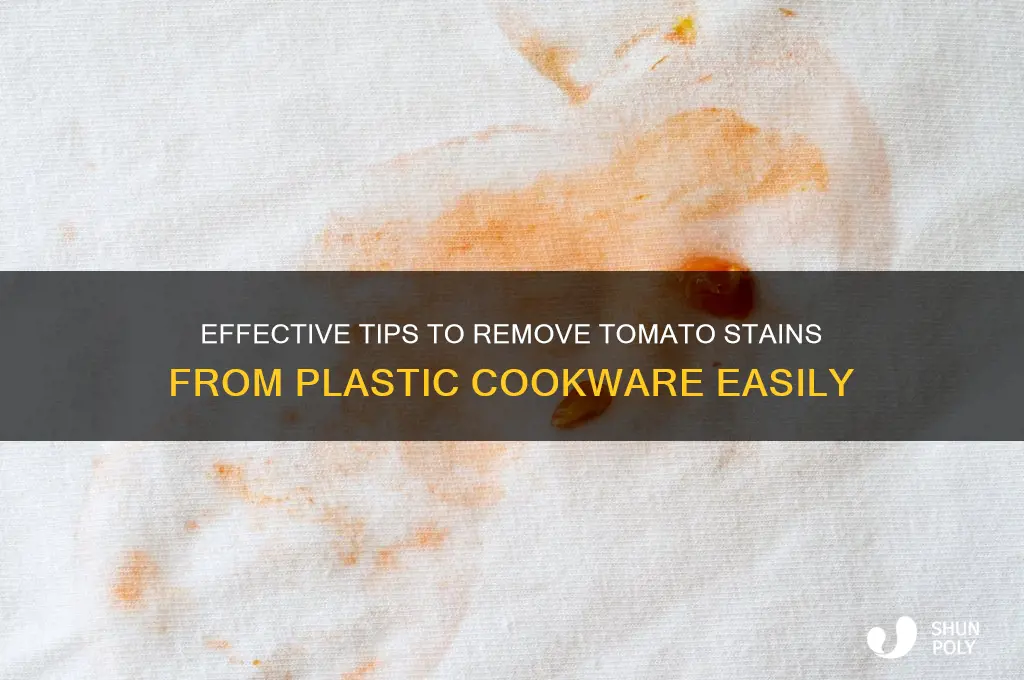 how to remove tomato stains from plastic cookware