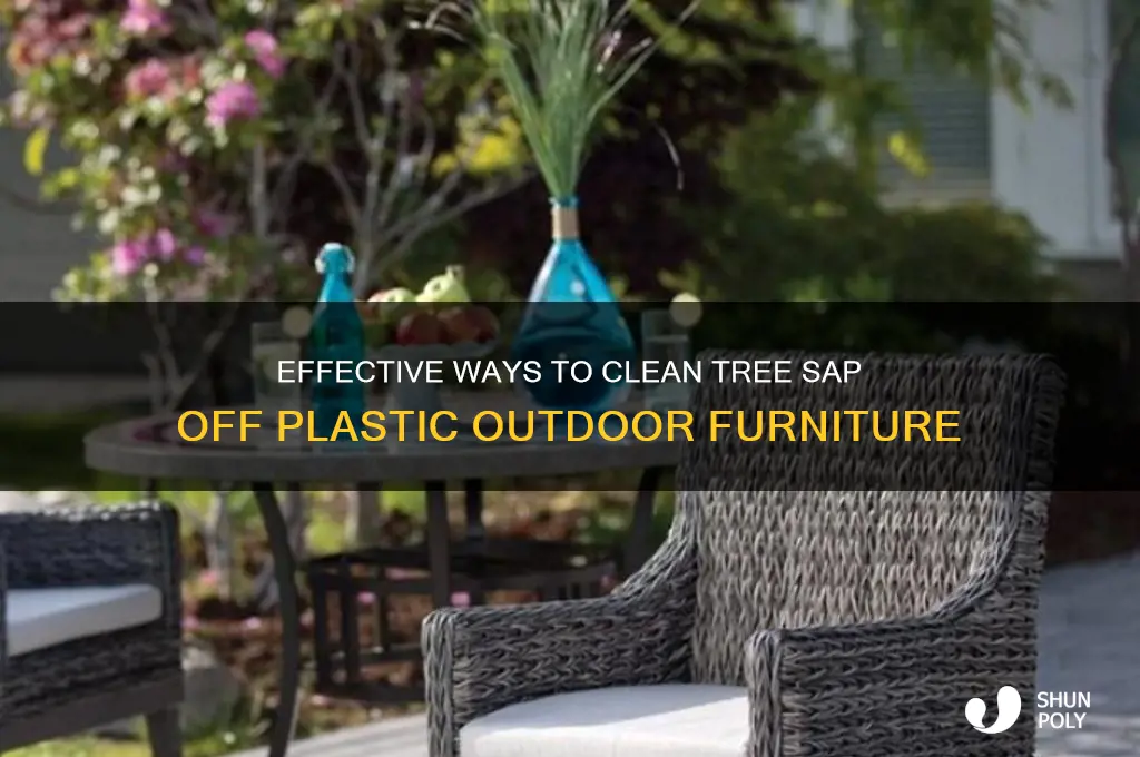 how to remove tree sap from plastic lawn furniture