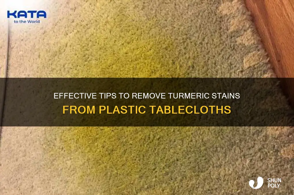 how to remove turmeric stain from plastic tablecloth