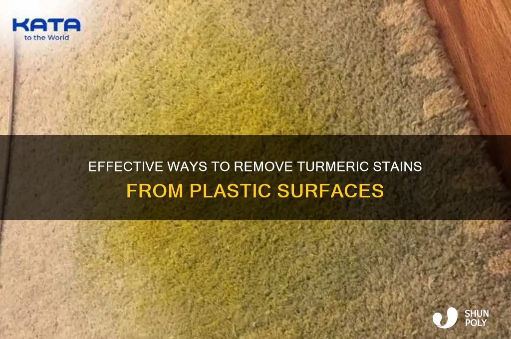 how to remove turmeric stains from plastic