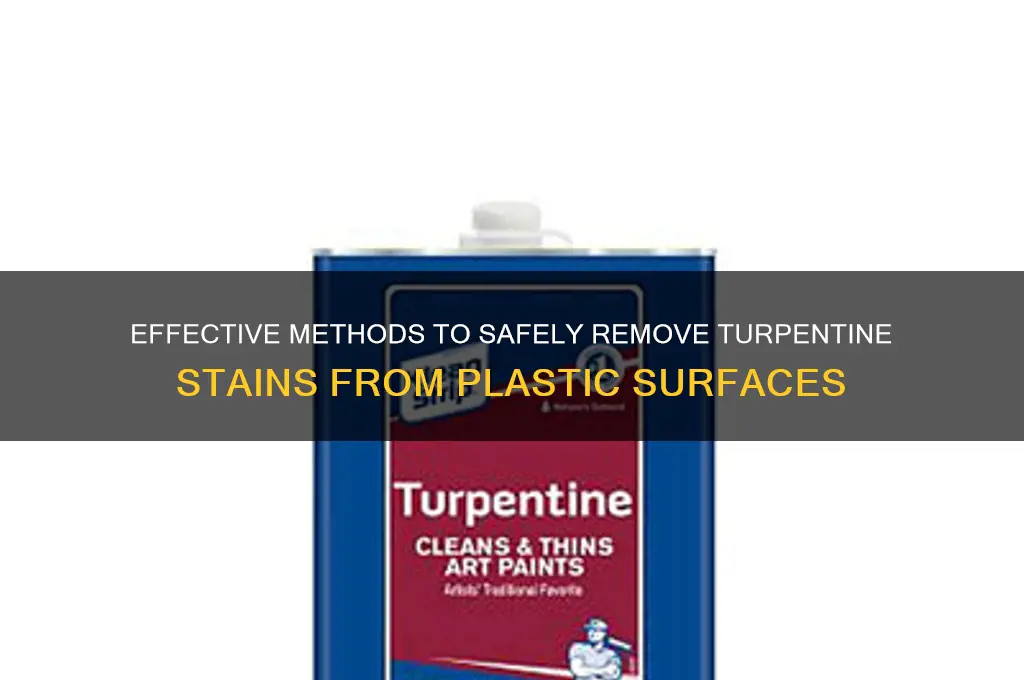 how to remove turpentine from plastic