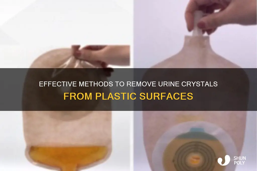 how to remove urine crystals from plastic