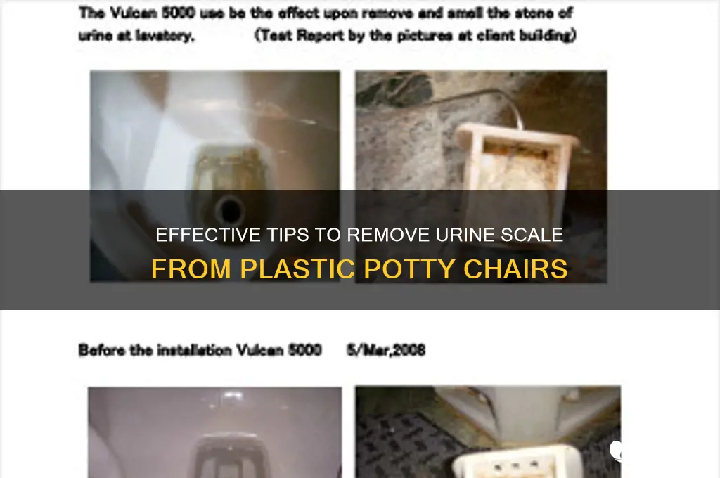 how to remove urine scale from plastic bedside potty chair