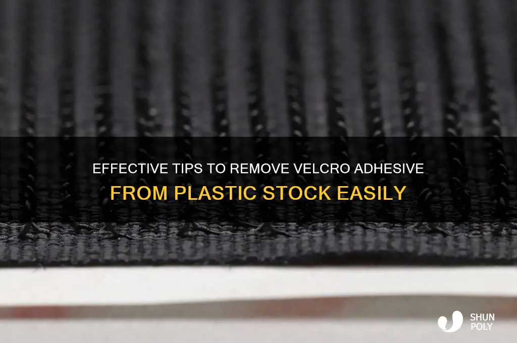how to remove velcro adhesive from a plastic stock