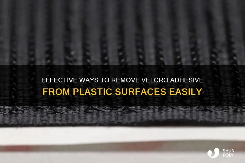 how to remove velcro adhesive from plastic