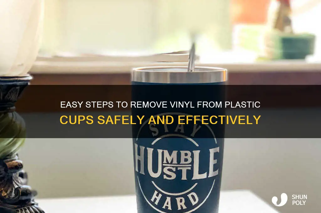 how to remove vinyl from plastic cup