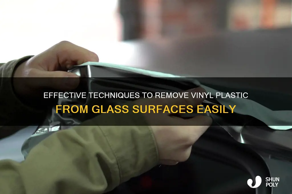 how to remove vinyl plastic off glass