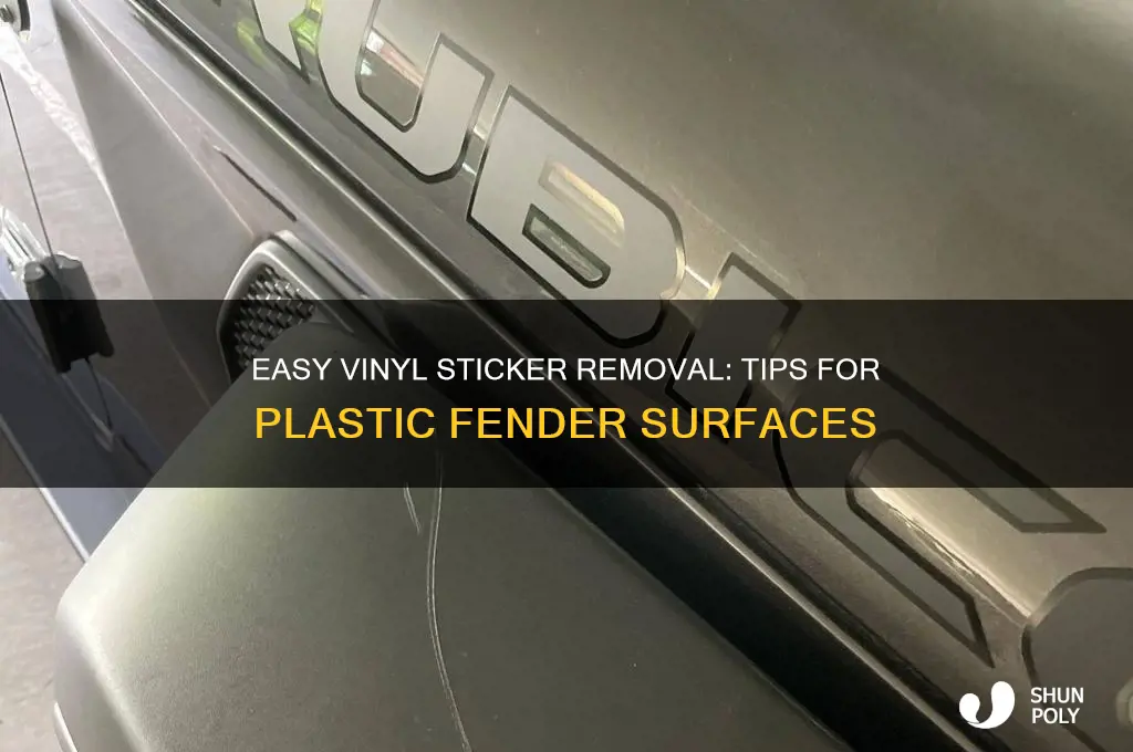 how to remove vinyl sticker from plastic fender