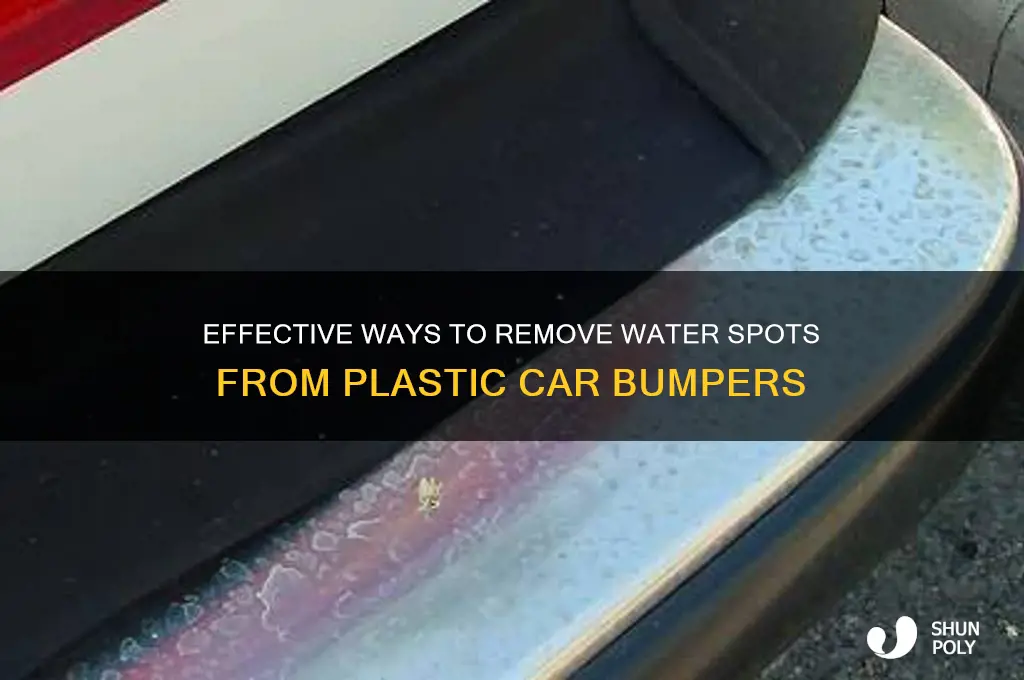 how to remove water spots from plastic car bumbp