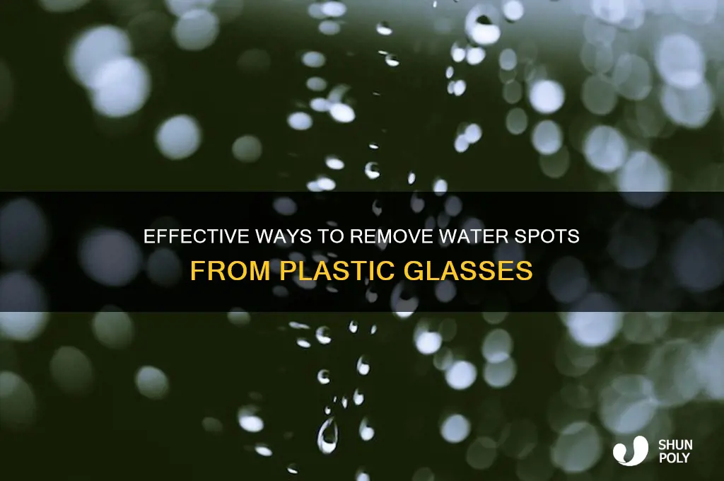 how to remove water spots from plastic glasses