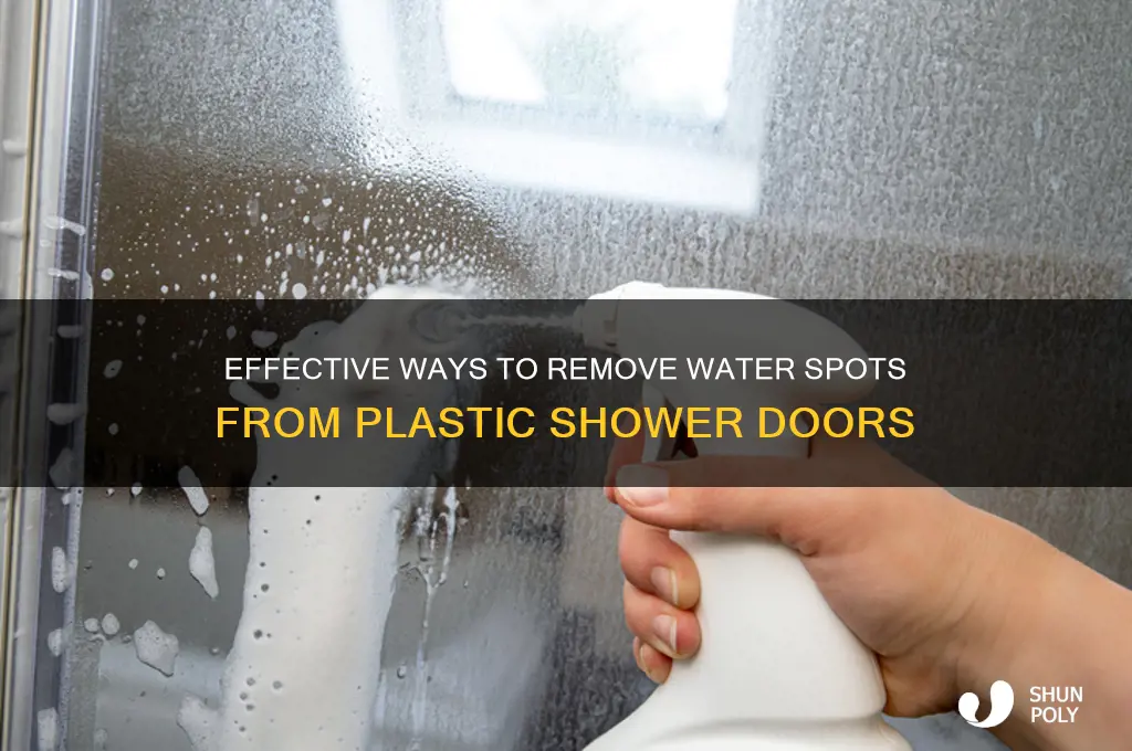how to remove water spots from plastic shower doors