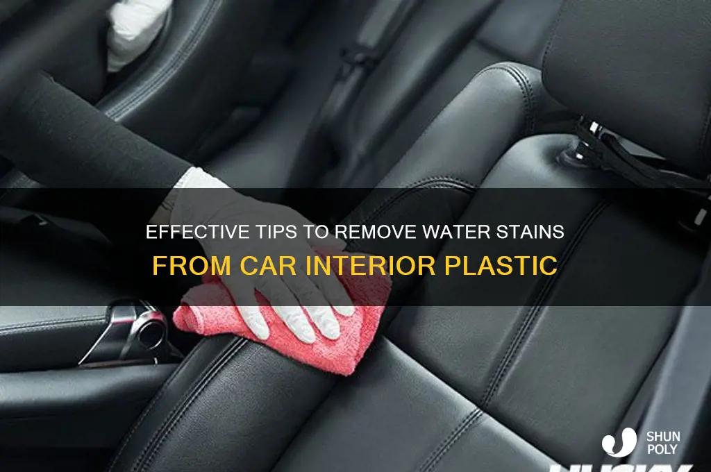 how to remove water stains from car interior plastic