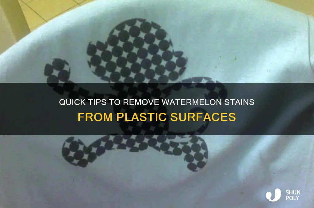 how to remove watermelon stains from plastic