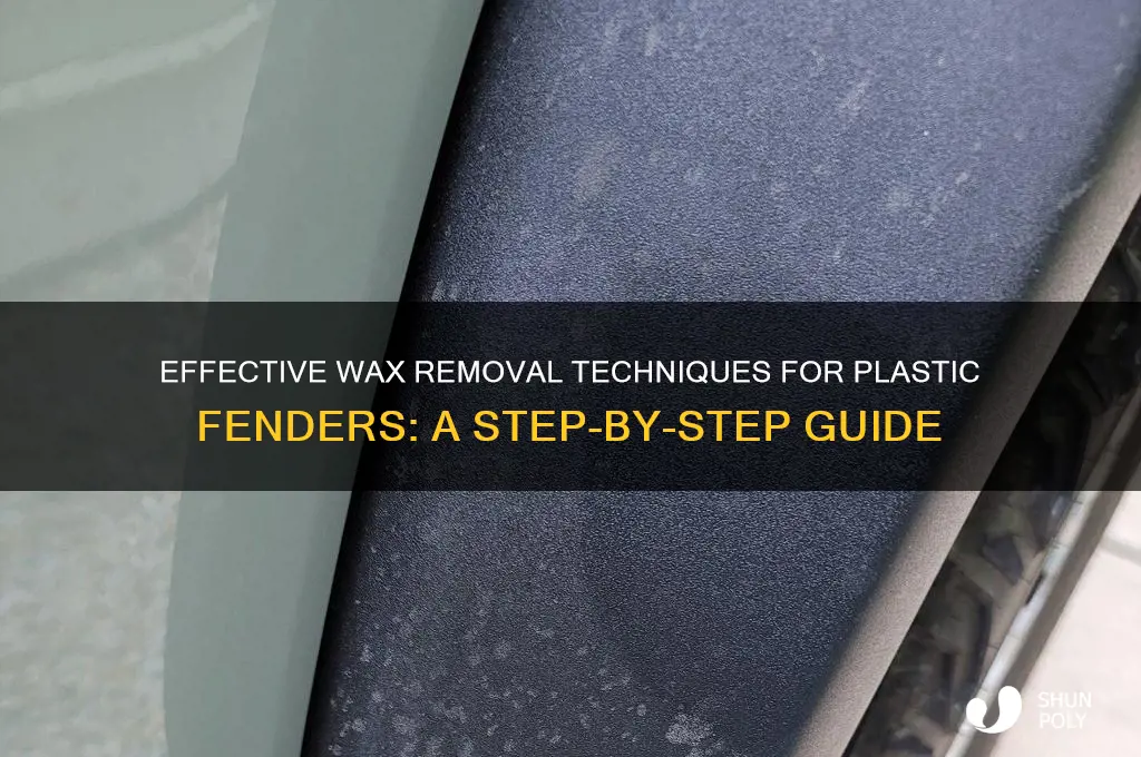 how to remove wax from plastic fenders