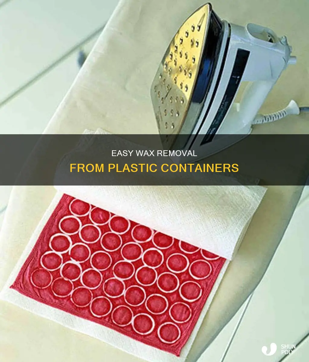 how to remove wax on plastic gigi wax container
