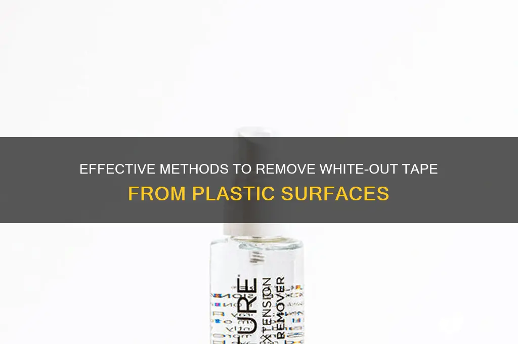 how to remove white out tape from plastic
