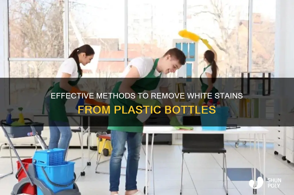 how to remove white part on plastic bottle
