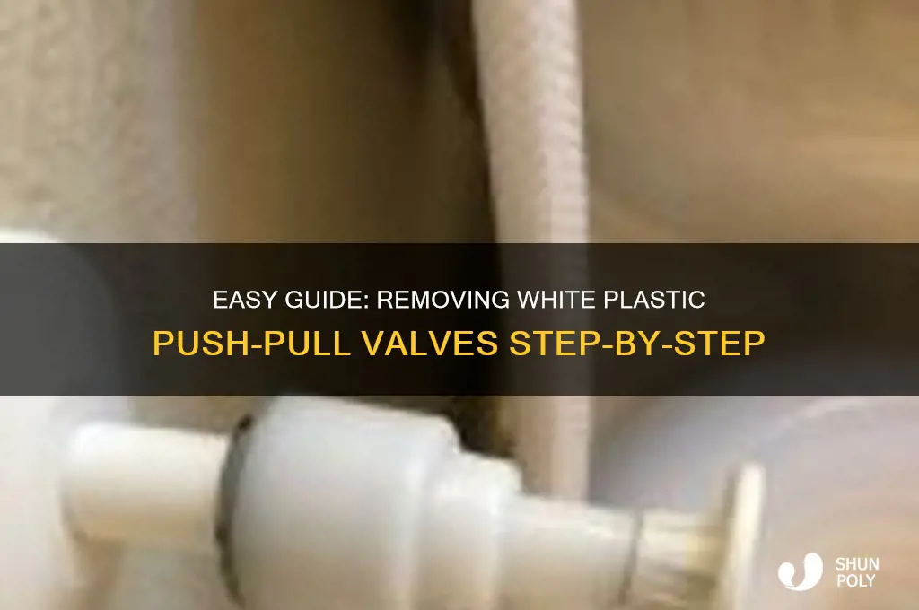 how to remove white plastic push pull valves