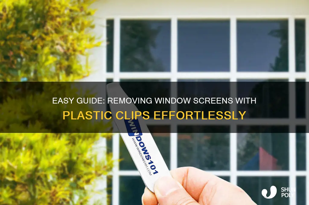how to remove window screen with plastic clips