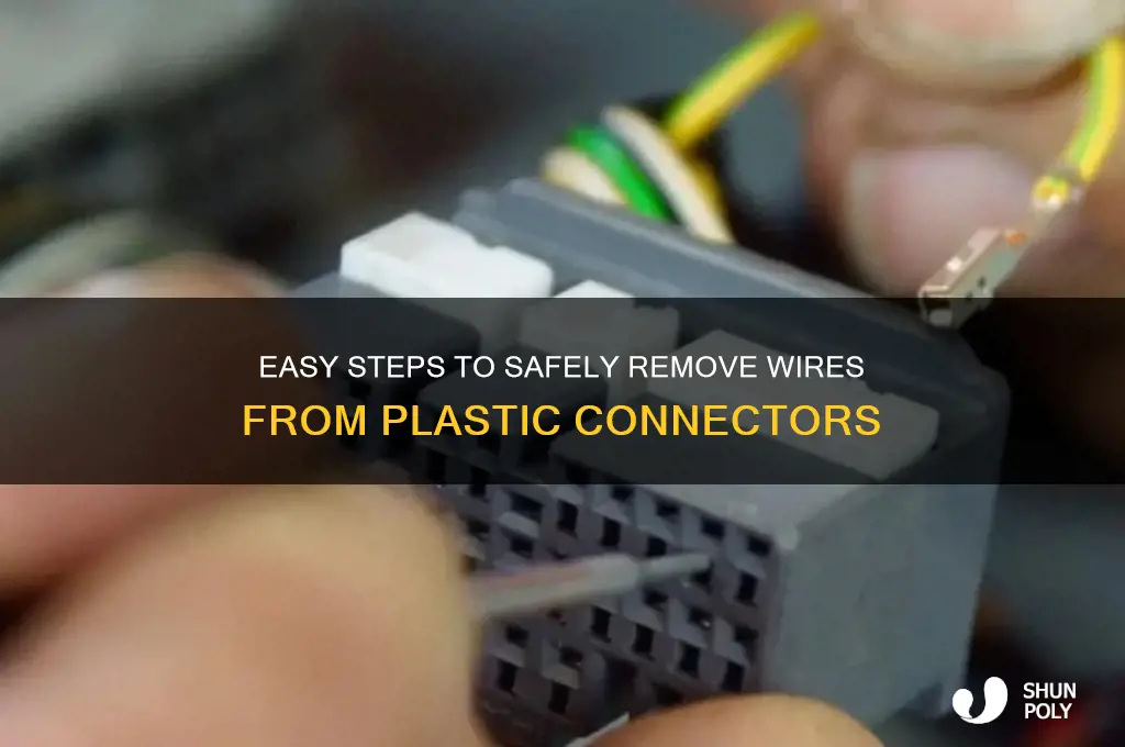 how to remove wires from plastic connector
