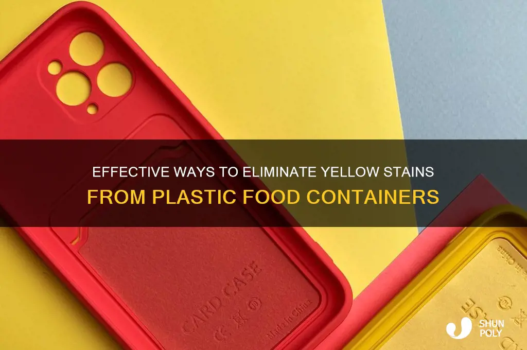 how to remove yellow color from plastic food