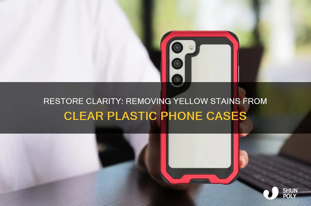 how to remove yellow from clear plastic phone case