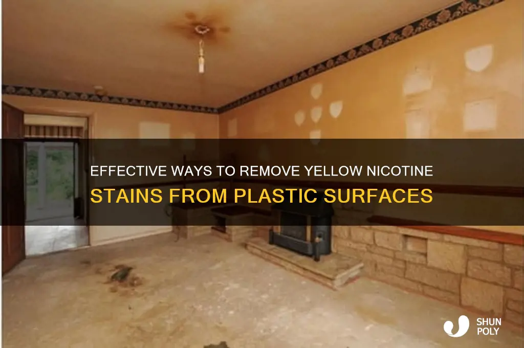 how to remove yellow nicotine stains from plastic