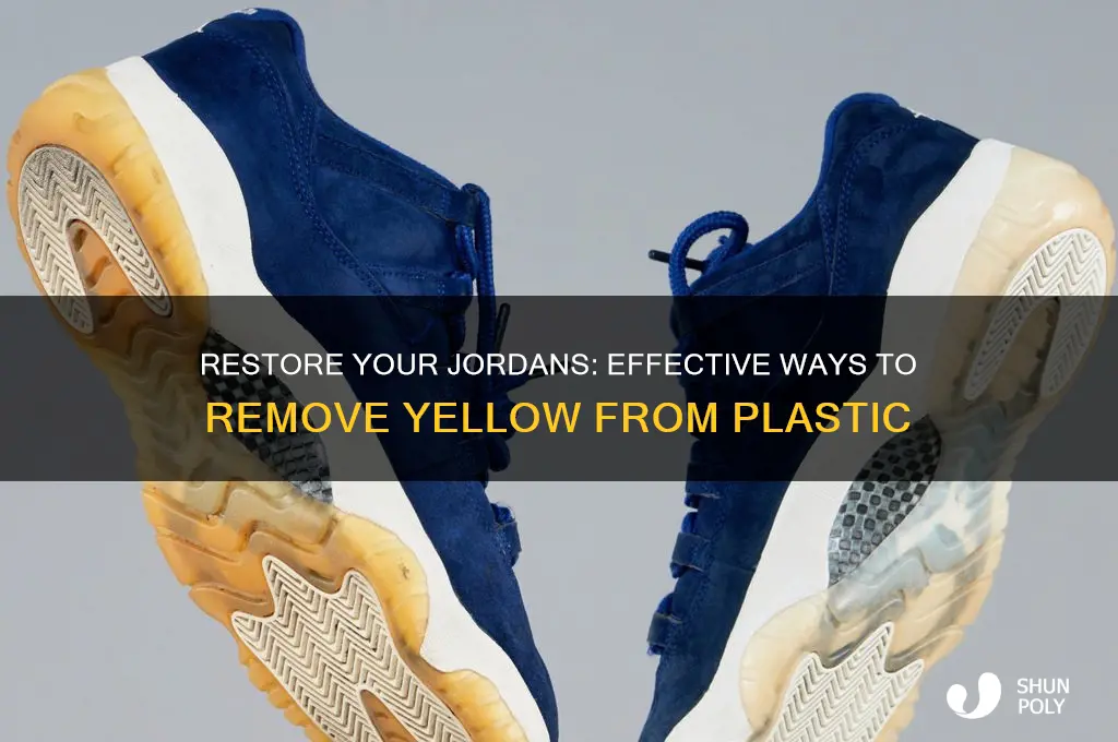 how to remove yellow on jordans plastic