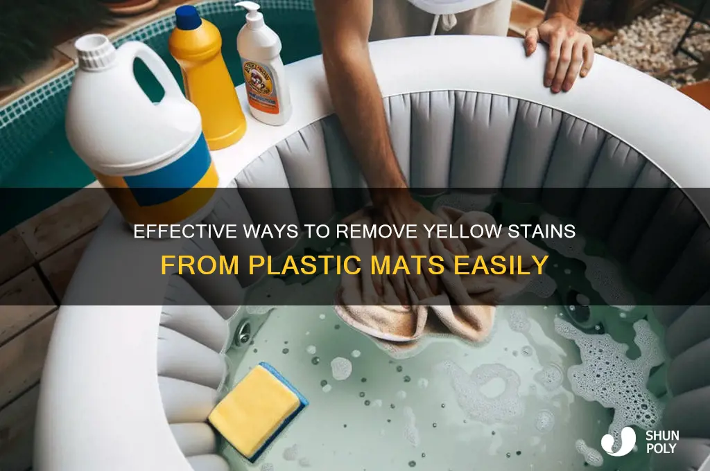 how to remove yellow on plastic mat