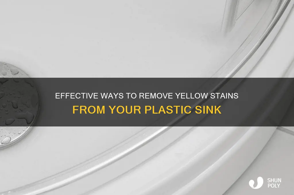 how to remove yellow stains from plastic sink