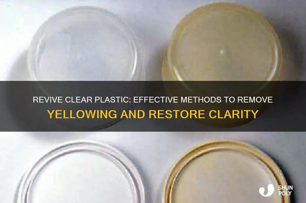 how to remove yellowing from clear plastic