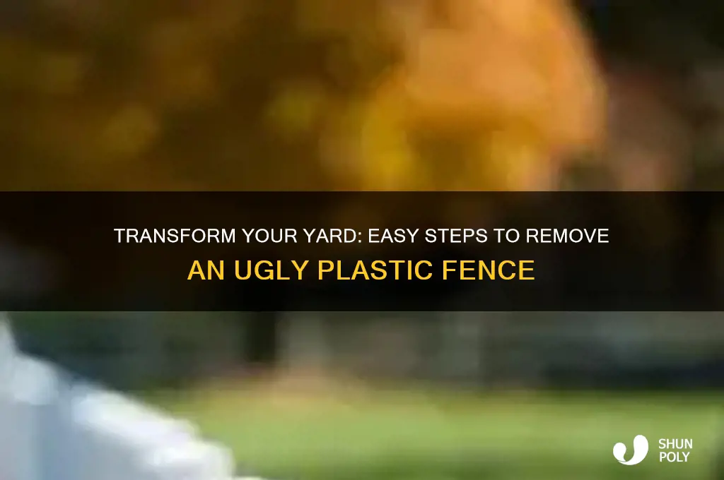 how to remover an ugly plastic fence
