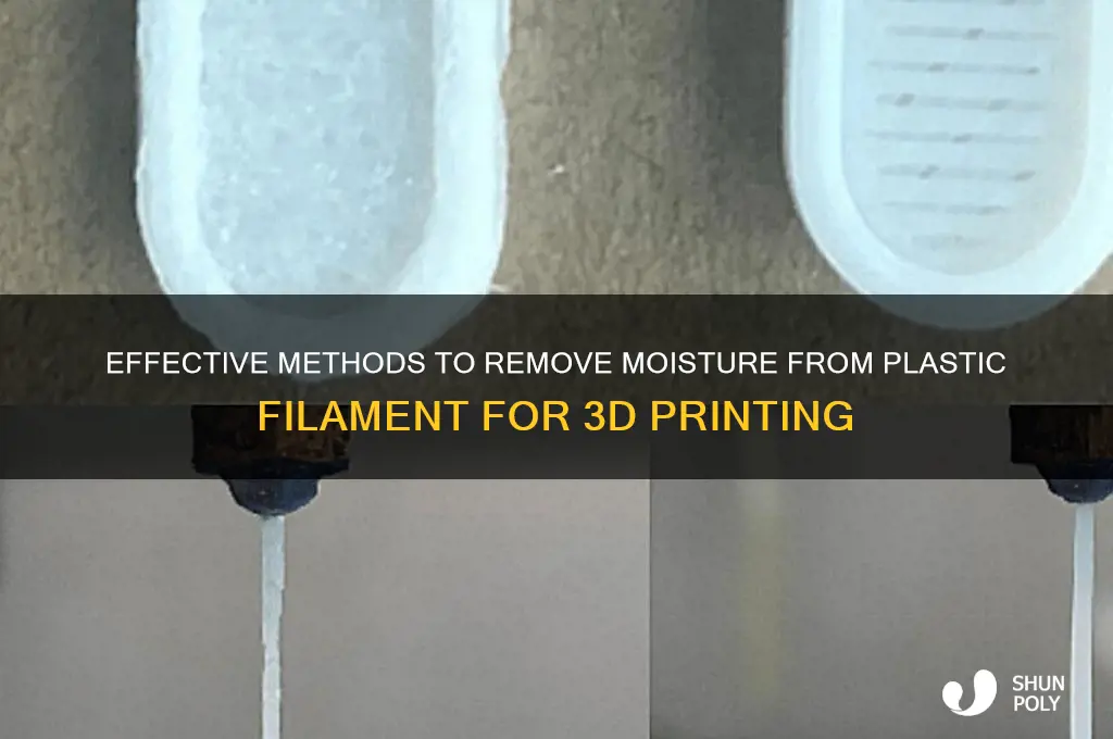 how to remover moister from plastic filiment