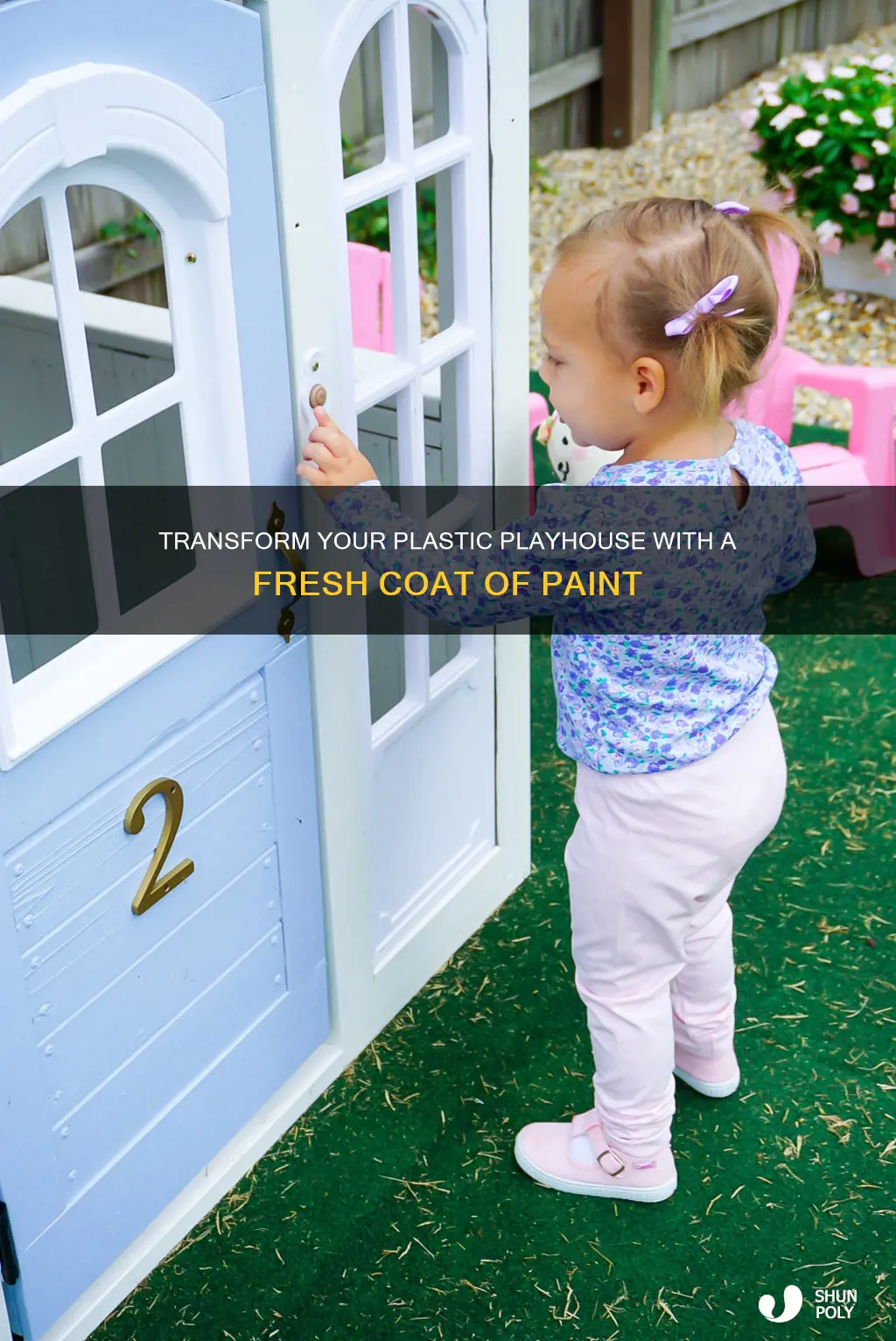 how to repaint a plastic playhouse