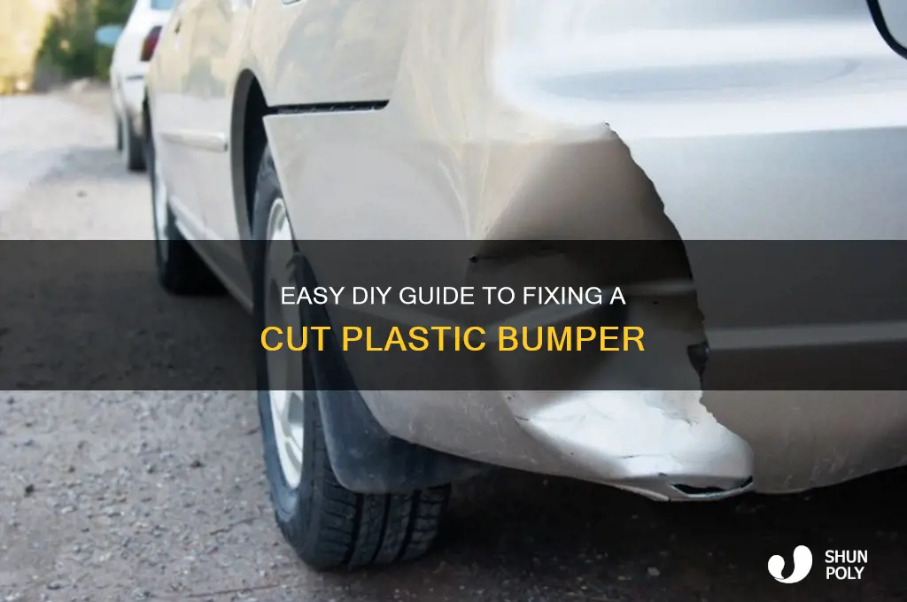 how to repair a cut in a plastic bumper