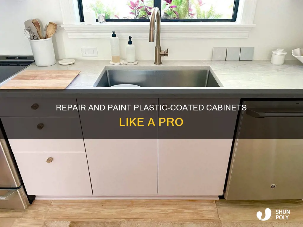 how to repair and paint plastic coated cabinets