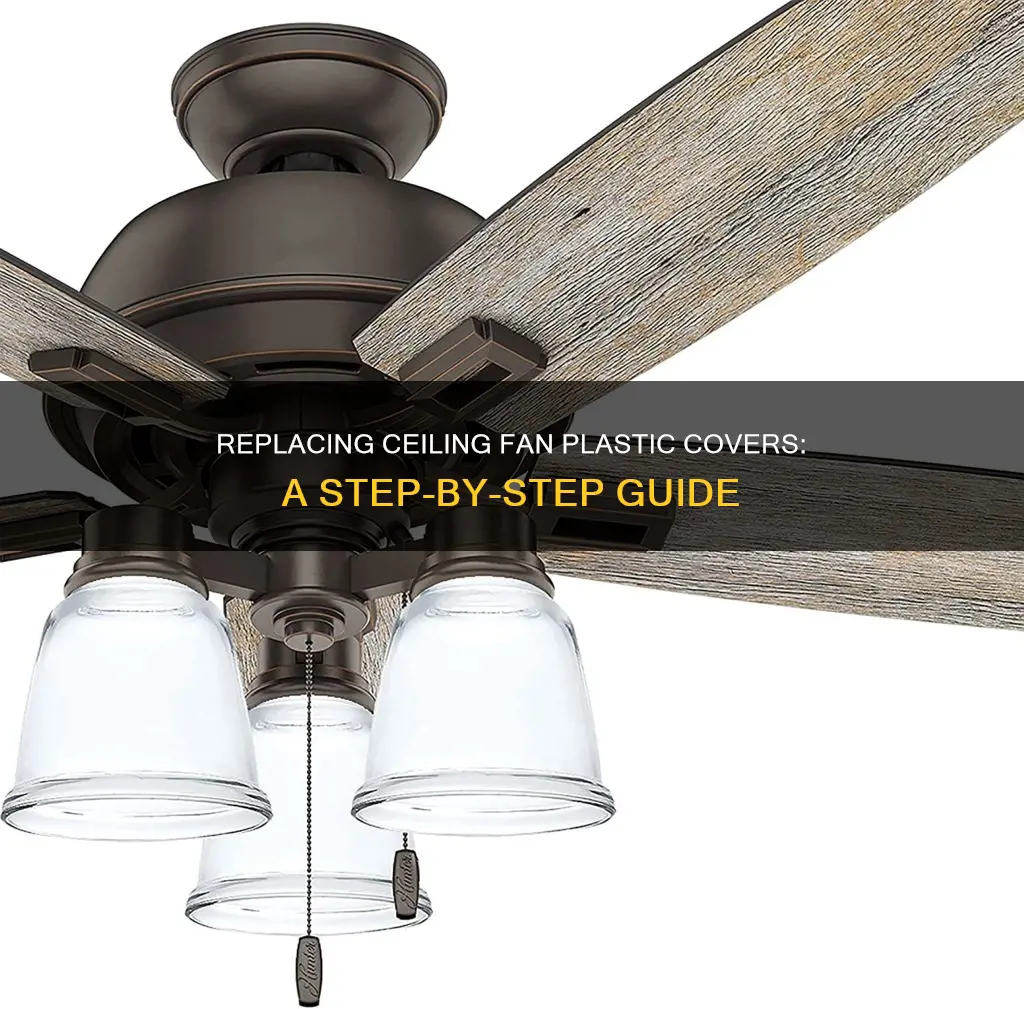 how to replace ceiling fa plastic cover