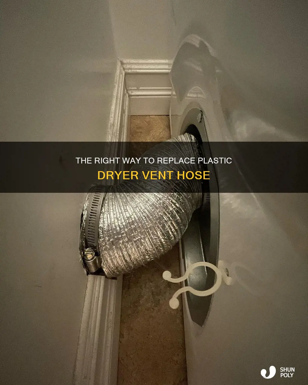how to replace plastic dryer vent hose