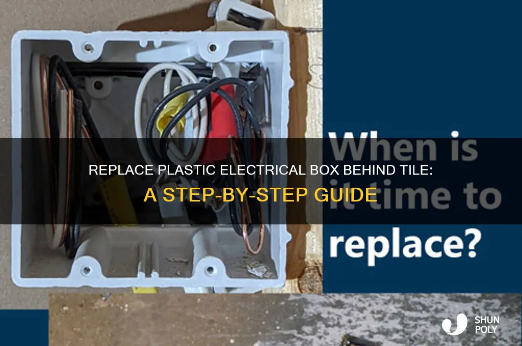 how to replace plastic electrical box without removing tile