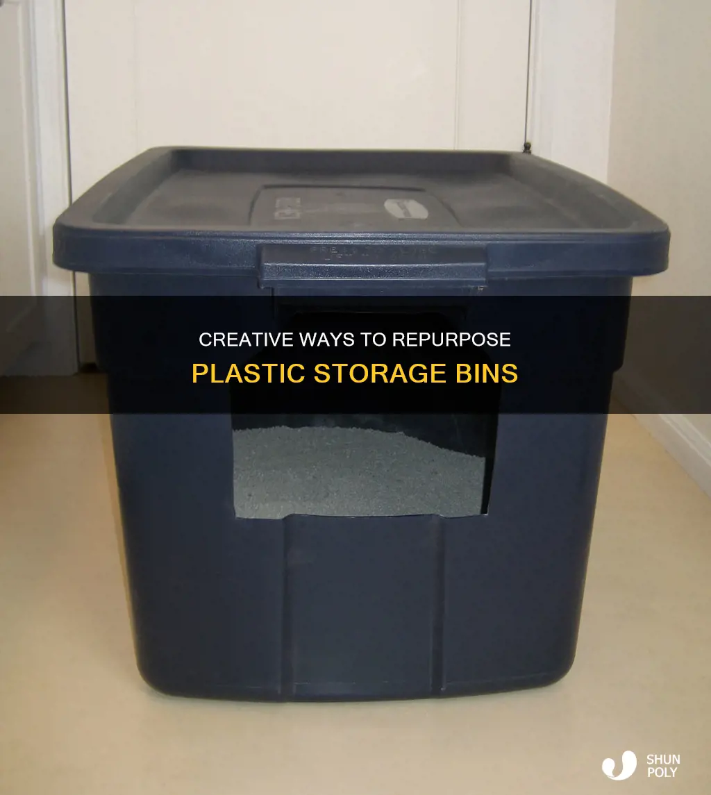 how to repurpose a plastic storage bin