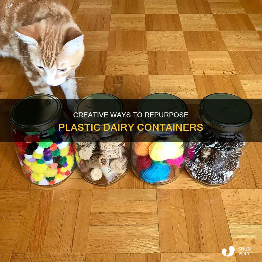 how to repurpose plastic dairy containers